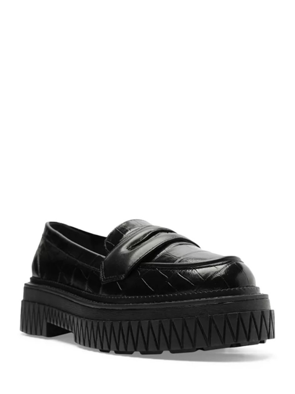 New Schutz Women's Viola Weekend Loafer Black Croc Shoes Slip On S214140027 - Picture 6 of 6